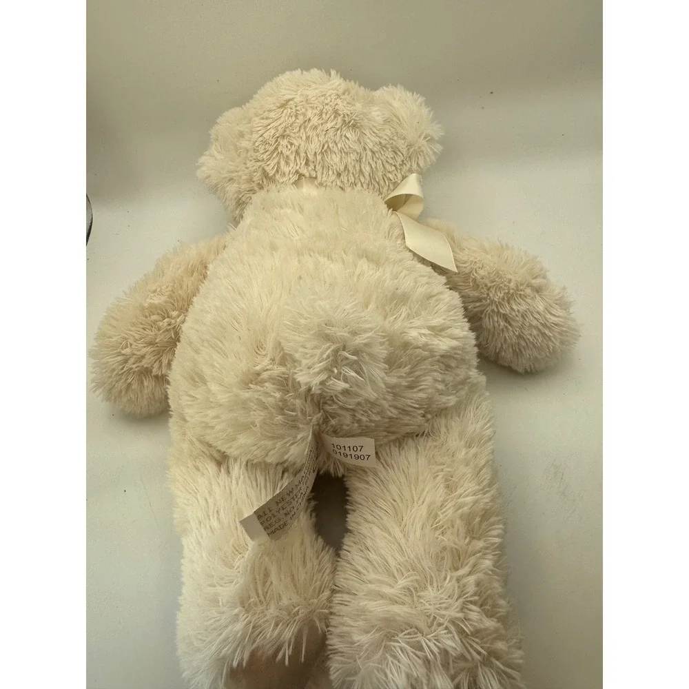 Baby's First Bear Plush Cream Ribbon Stuffed‎ Animal Toy